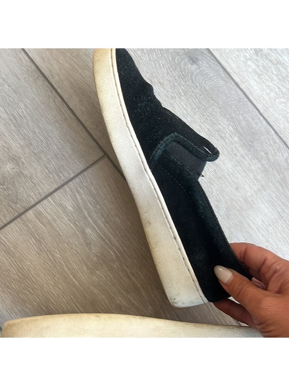 Michael Michael Kors slip on black Trent style suede comfort sneakers size 7 - Picture 8 of 8